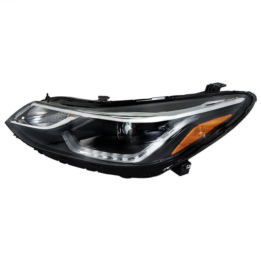 Left+Right Headlights For 2016-2018 Chevy Cruze Halogen w/ LED DRL Clear