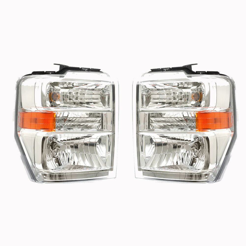 Left+Right Headlights For 2008-2014 Ford E150 E250 E350 E450 Superduty