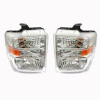 Left+Right Headlights For 2008-2014 Ford E150 E250 E350 E450 Superduty