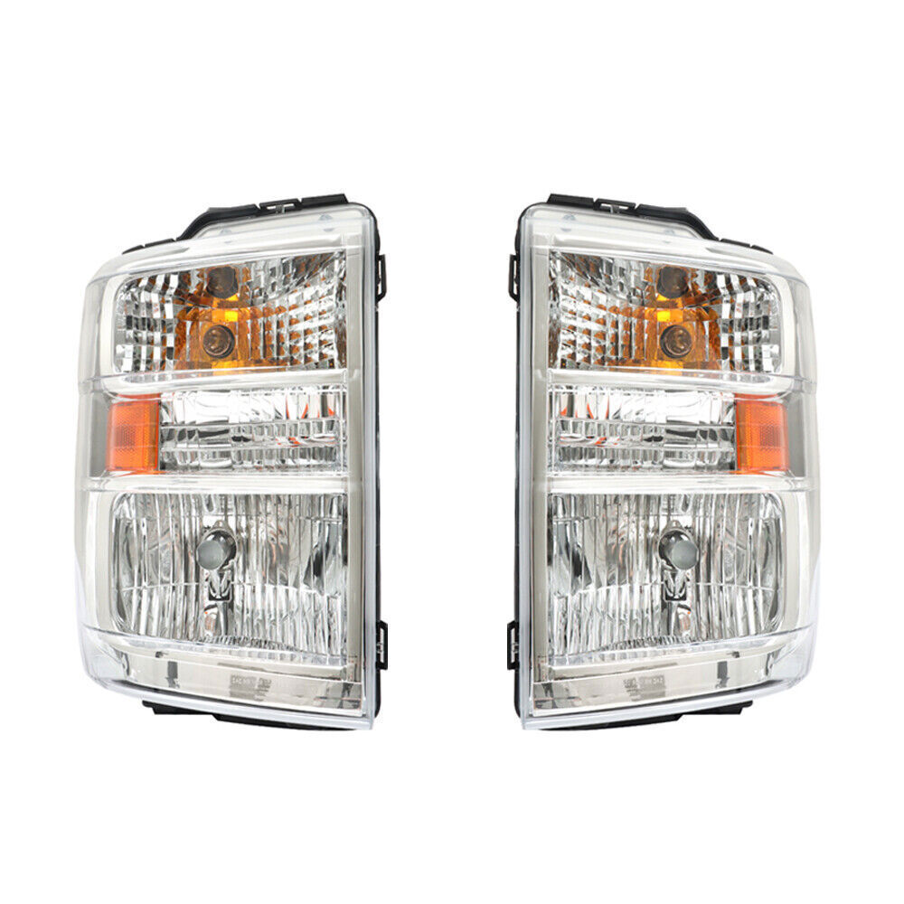Left+Right Headlights For 2008-2014 Ford E150 E250 E350 E450 Superduty