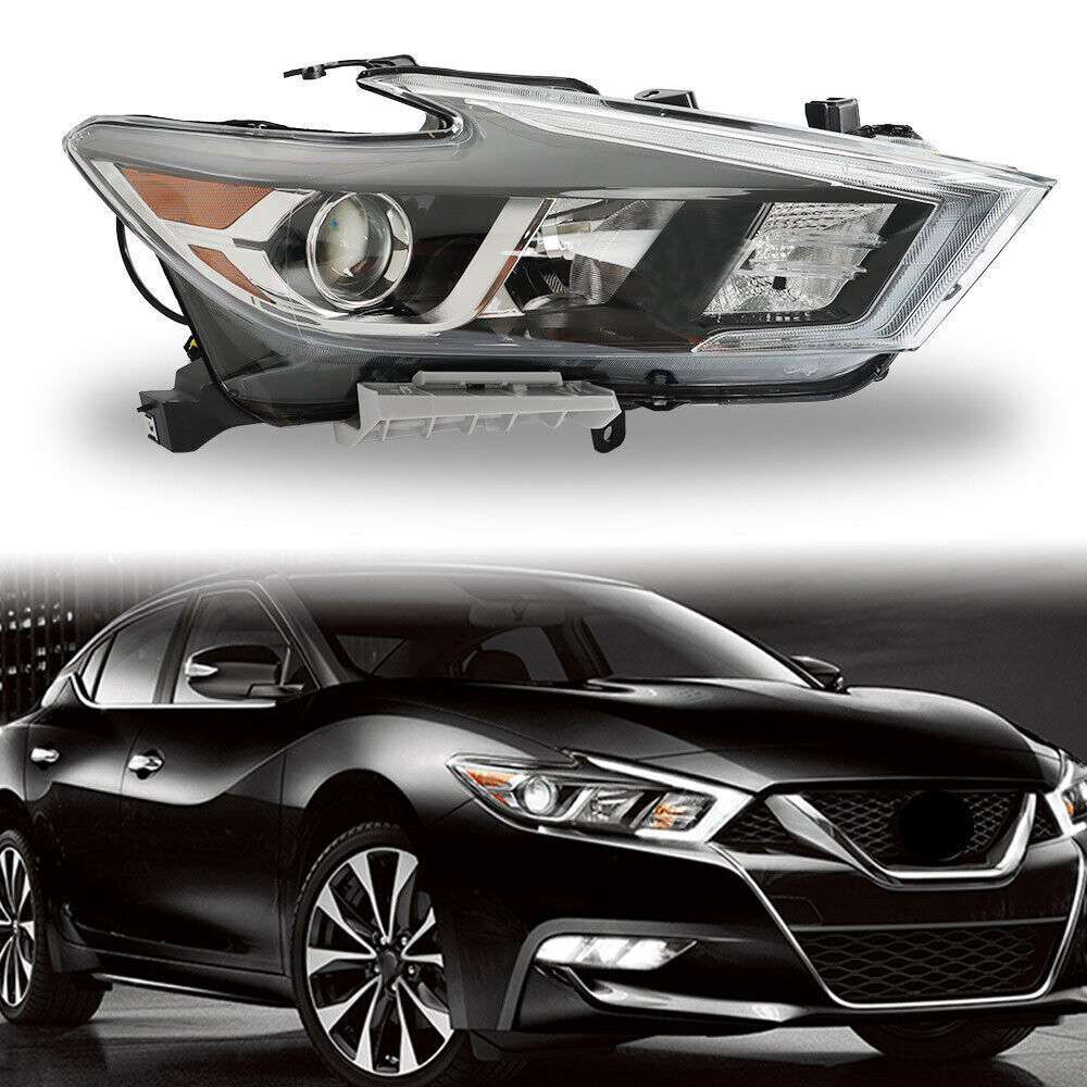 Right Headlight For 2016-2018 Nissan Maxima S SL SV Halogen w/LED DRL