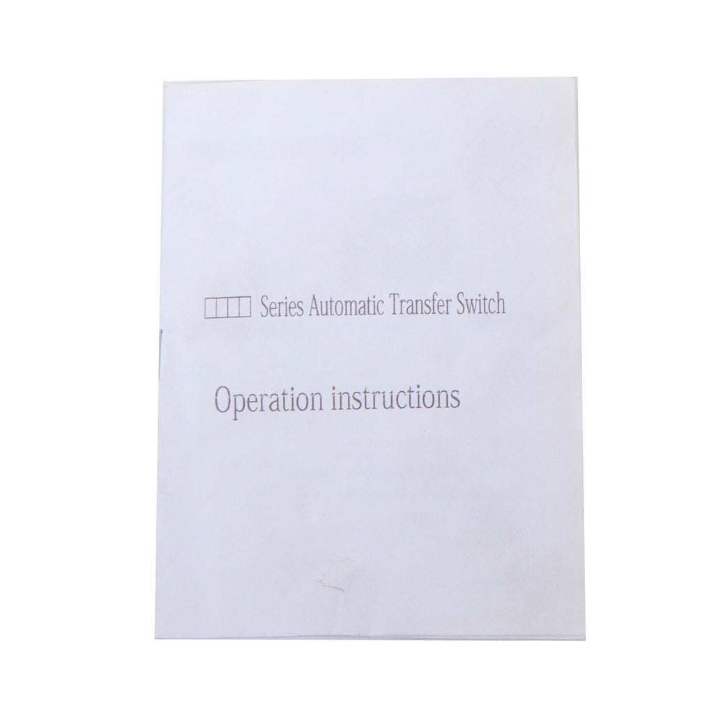 Automatic Transfer Switch 250A 4-Poles AC 110V 220V Grid to Generator Industrial