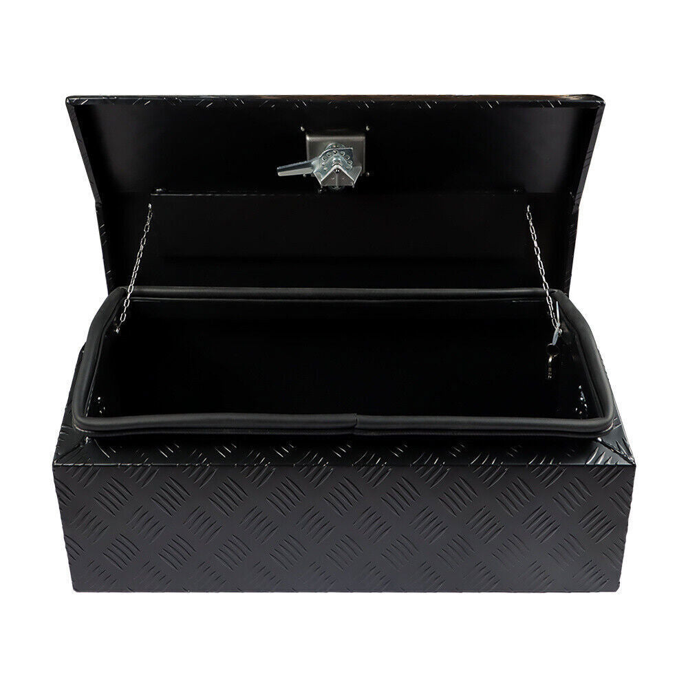 30" x 13"x13" Black Aluminum Underbody Tool Box For Truck Pickup Trailer
