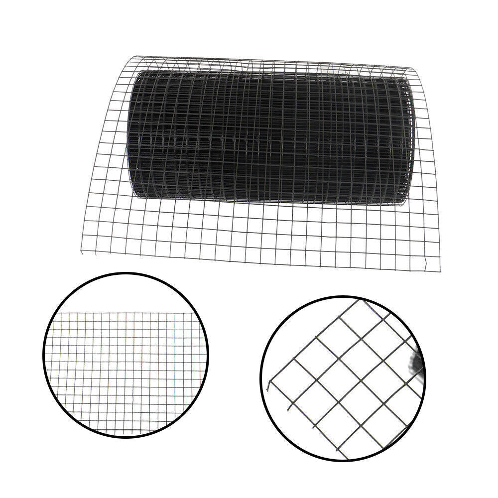 24"x100' Hardware Cloth Welded Wire Fence Vinyl Coated W/ Glove And Plier 1 Poll