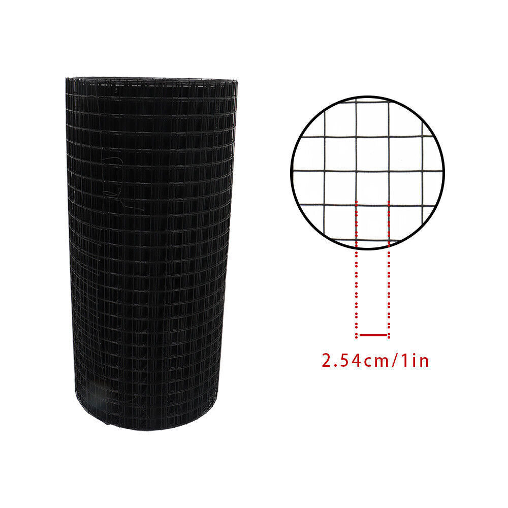 24"x100' Hardware Cloth Welded Wire Fence Vinyl Coated W/ Glove And Plier 1 Poll