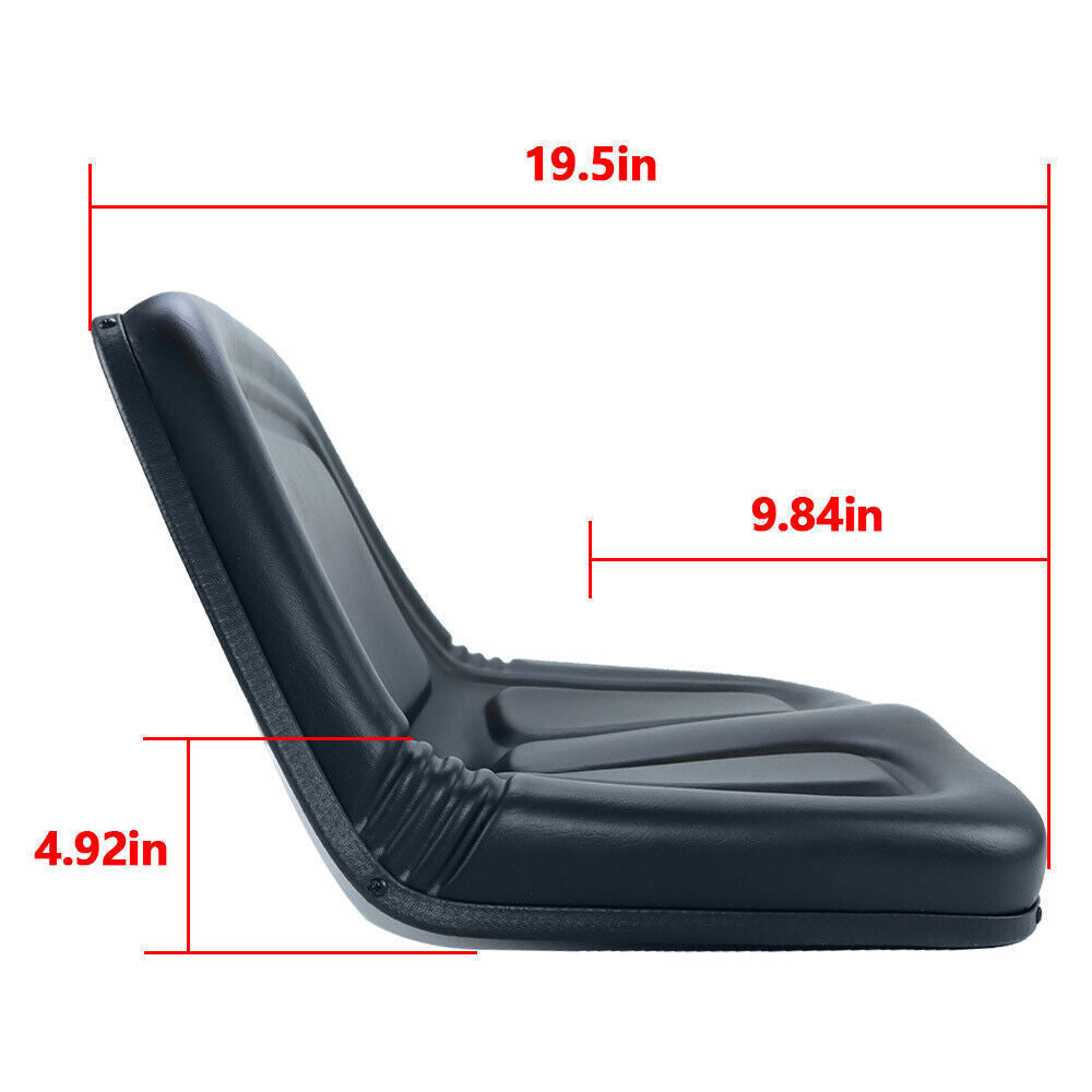 TM333BL Replacement Universal High-Back Black Lawn Mower Tractor Seat