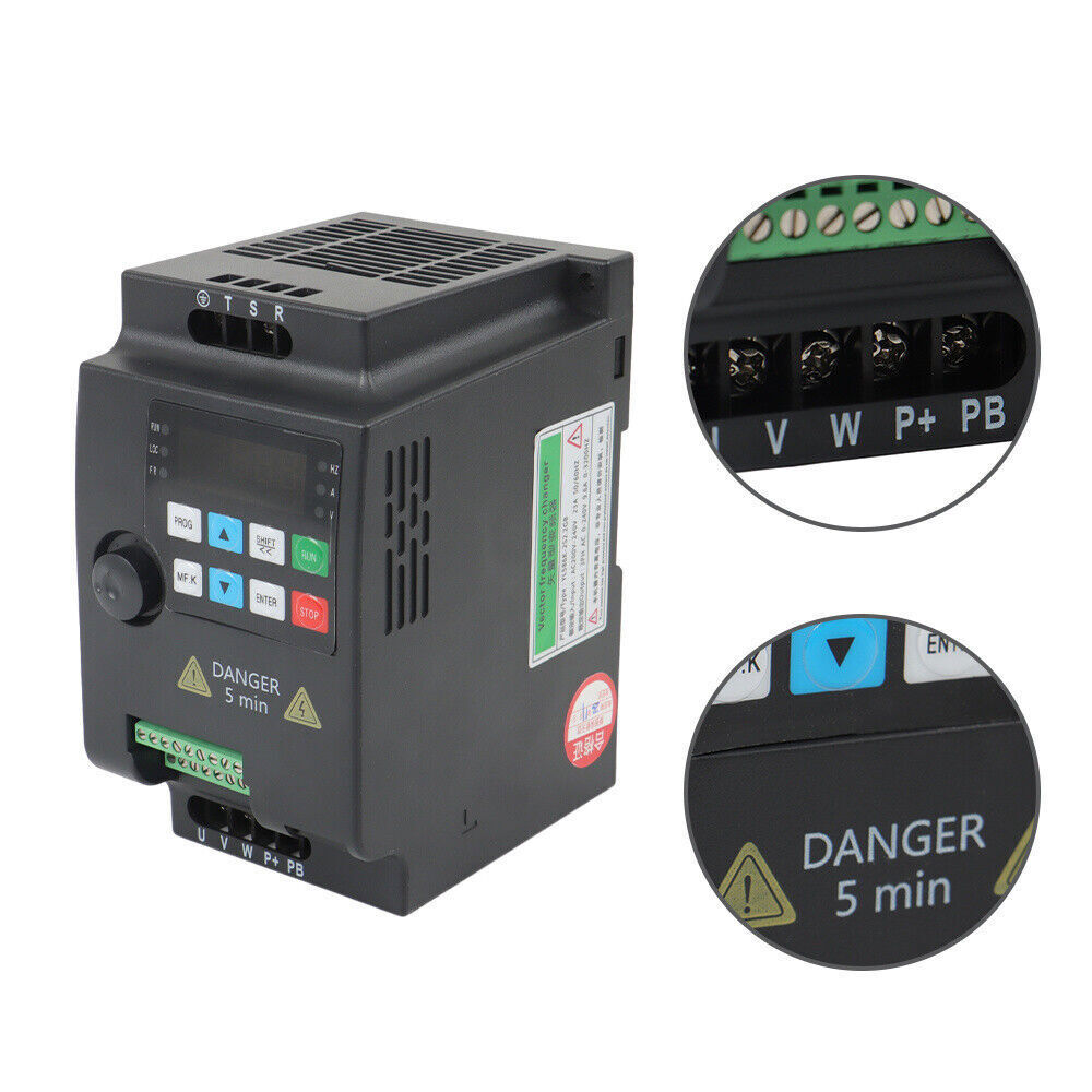 3HP 2.2KW Variable Frequency Drive VFD for 3-Phase Motor Speed Control