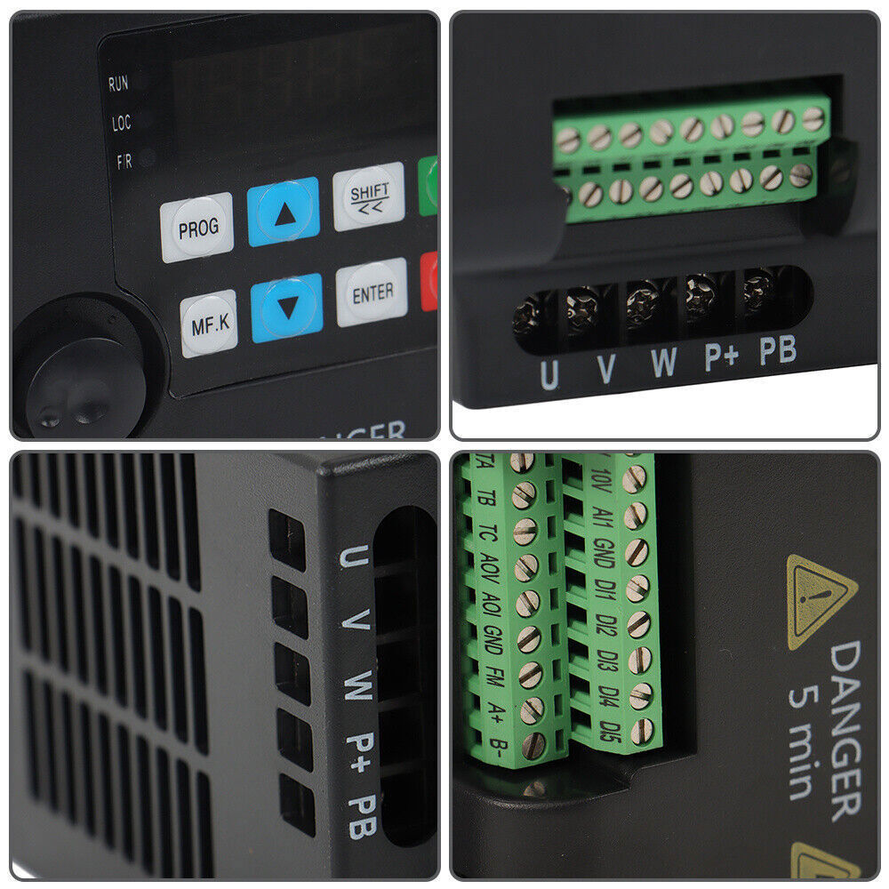 3HP 2.2KW Variable Frequency Drive VFD for 3-Phase Motor Speed Control