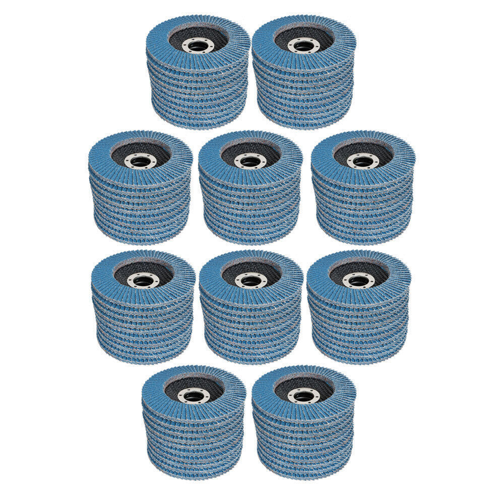 Flap Disc Sanding Grnding 4-1/2" X 7/8" 40 Grit T29 100 Pcs Premium Zirconia
