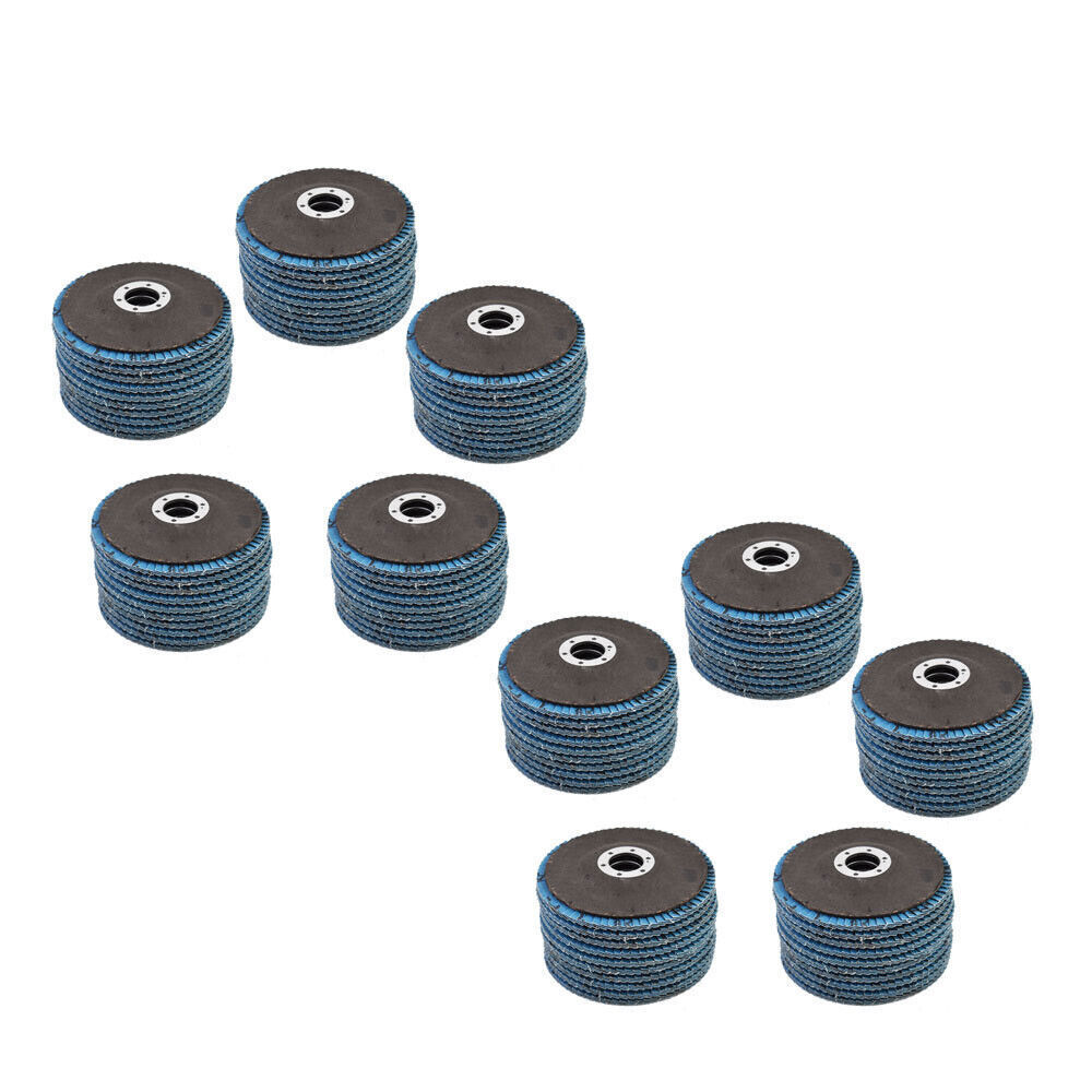 Flap Disc Sanding Grnding 4-1/2" X 7/8" 40 Grit T29 100 Pcs Premium Zirconia