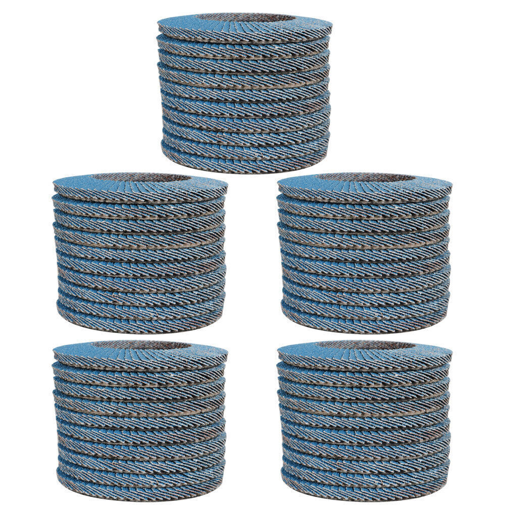 Flap Disc Sanding Grnding 4-1/2" X 7/8" 40 Grit T29 100 Pcs Premium Zirconia