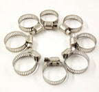 Hose Clamps 1/2"-3/4" Adjustable Stainless Steel Fuel Clamps 100 Piece New