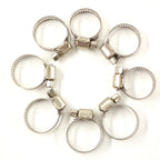 Hose Clamps 1/2"-3/4" Adjustable Stainless Steel Fuel Clamps 100 Piece New