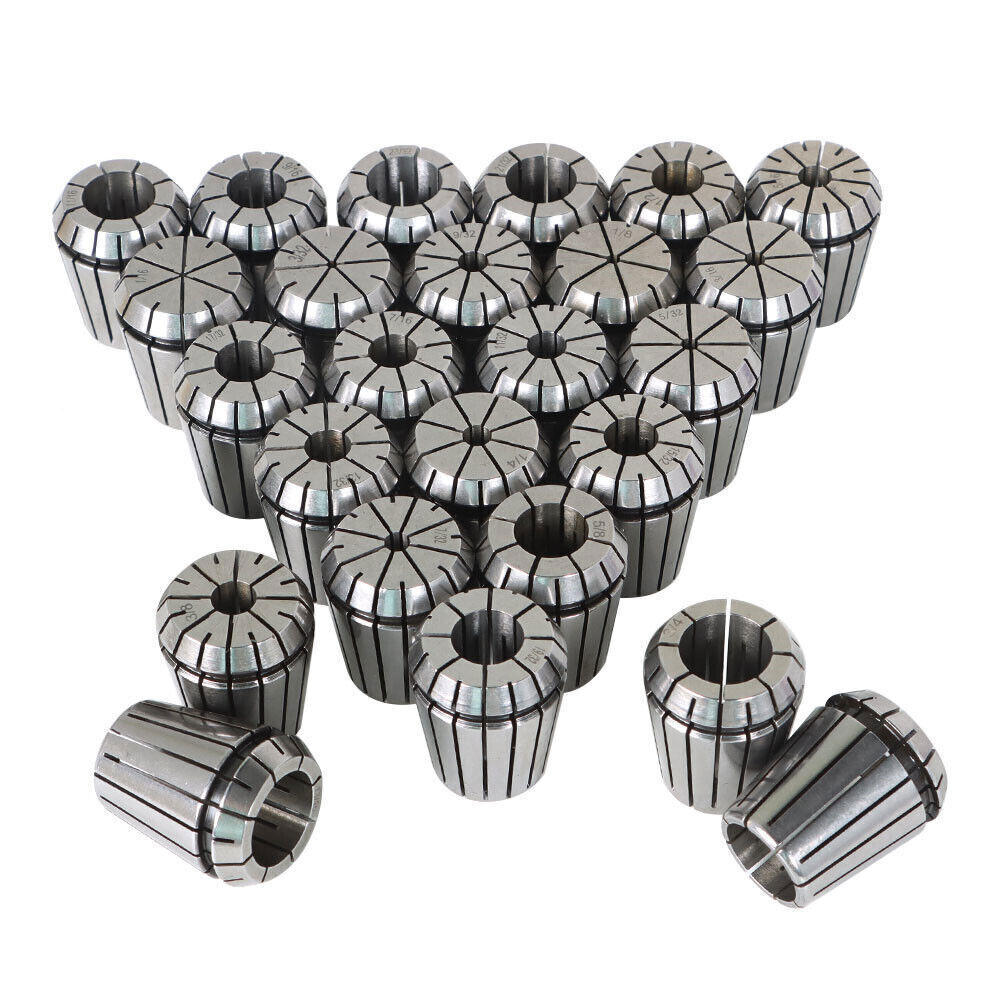 25 Pack Collet Set ER32 Collet Chuck 1/16 inch-3/4 inch Holder Spring Collet