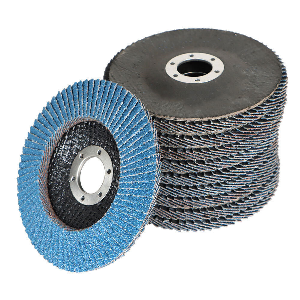 100 Pack 80 Grit 4.5''x7/8'' Premium Zirconia Flap Disc Sanding Grinding T29 New