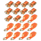 10-Set 1.5" x 20' (38mm*6m) 4000-lbs Ratchet Straps J Hook Heavy Duty Tie Downs