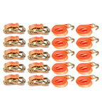 10-Set 1.5" x 20' (38mm*6m) 4000-lbs Ratchet Straps J Hook Heavy Duty Tie Downs