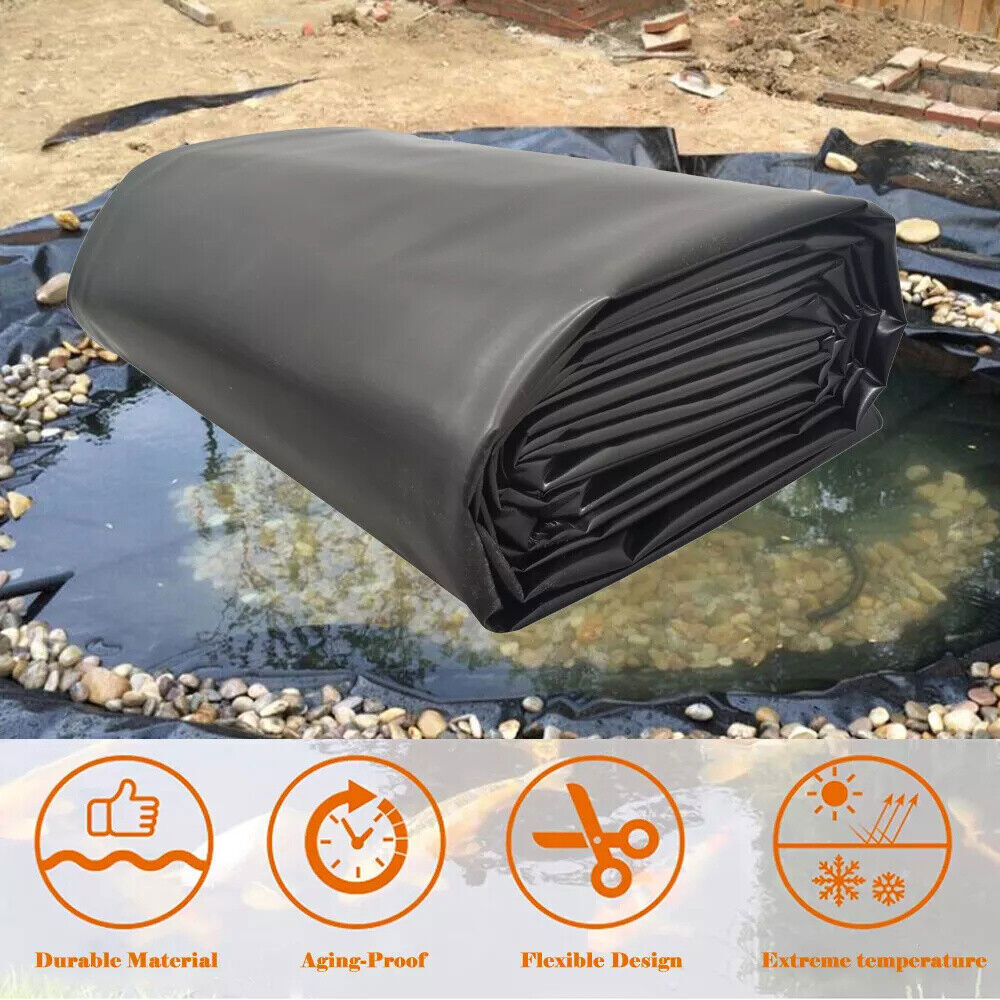 10Ft x 13Ft HDPE Fish Liner Pond Liners For Waterfall Koi Pondsand Water Garden