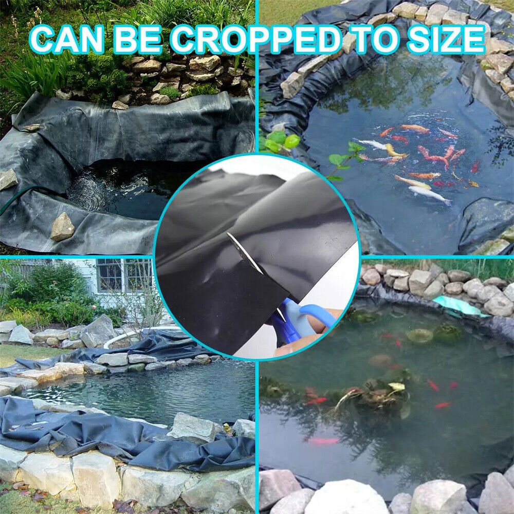 10Ft x 13Ft HDPE Fish Liner Pond Liners For Waterfall Koi Pondsand Water Garden