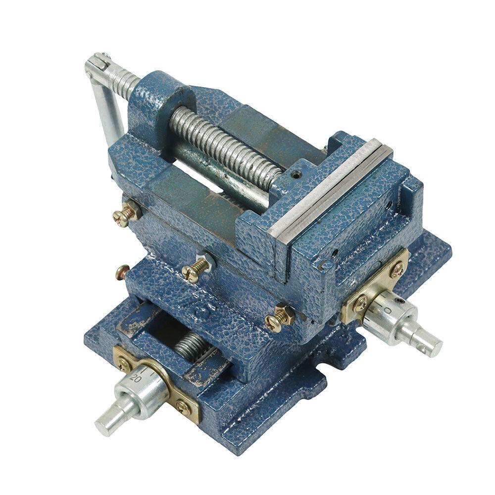 3" Cross Sliding Drill Press Vise Slide Vice Heavy Duty Machine Shop Grip Tools