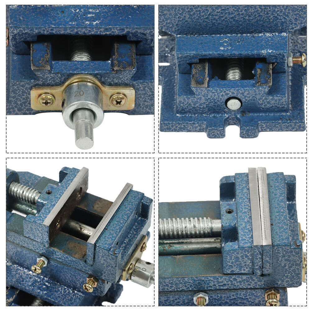 3" Cross Sliding Drill Press Vise Slide Vice Heavy Duty Machine Shop Grip Tools