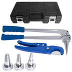 PEX Expansion Tool Kit Tube Expander And 1/2" 3/4" 1" Expander Heads With Case