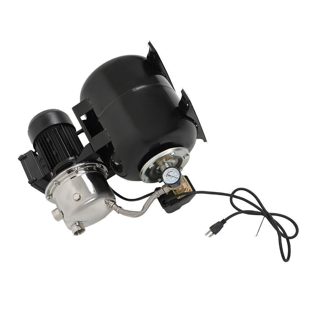 1.6HP 1320GPH 115V Shallow Well Pump Stainless Steel Pump With Pressure Tank