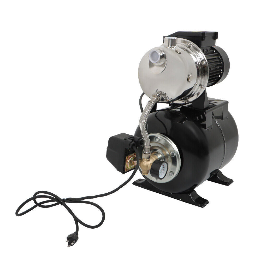 1.6HP 1320GPH 115V Shallow Well Pump Stainless Steel Pump With Pressure Tank
