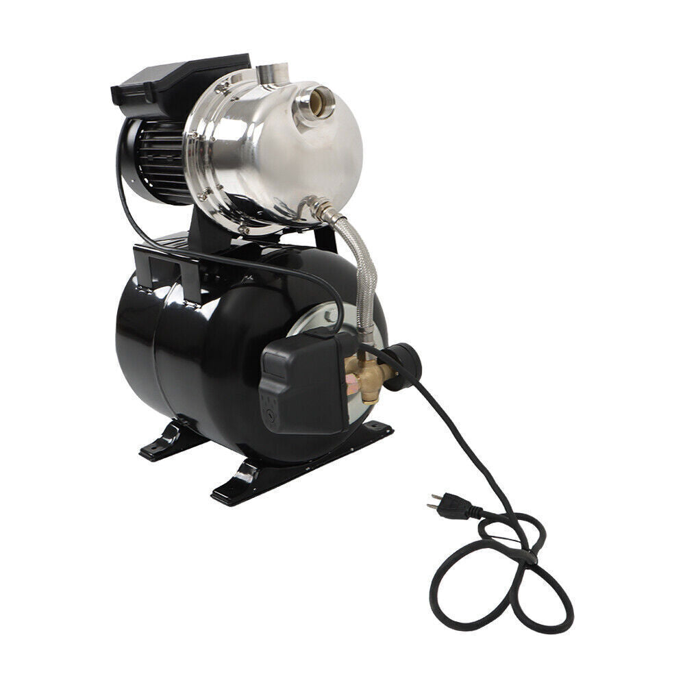 1.6HP 1320GPH 115V Shallow Well Pump Stainless Steel Pump With Pressure Tank