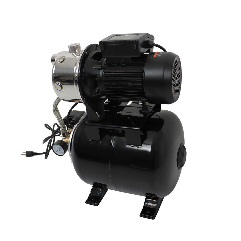 1.6HP 1320GPH 115V Shallow Well Pump Stainless Steel Pump With Pressure Tank