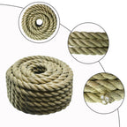 Manila Rope 1"×50' PP 3 Strand Twisted Rope Arborist Bull Rope Climbing Rope