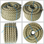 Manila Rope 1"×50' PP 3 Strand Twisted Rope Arborist Bull Rope Climbing Rope