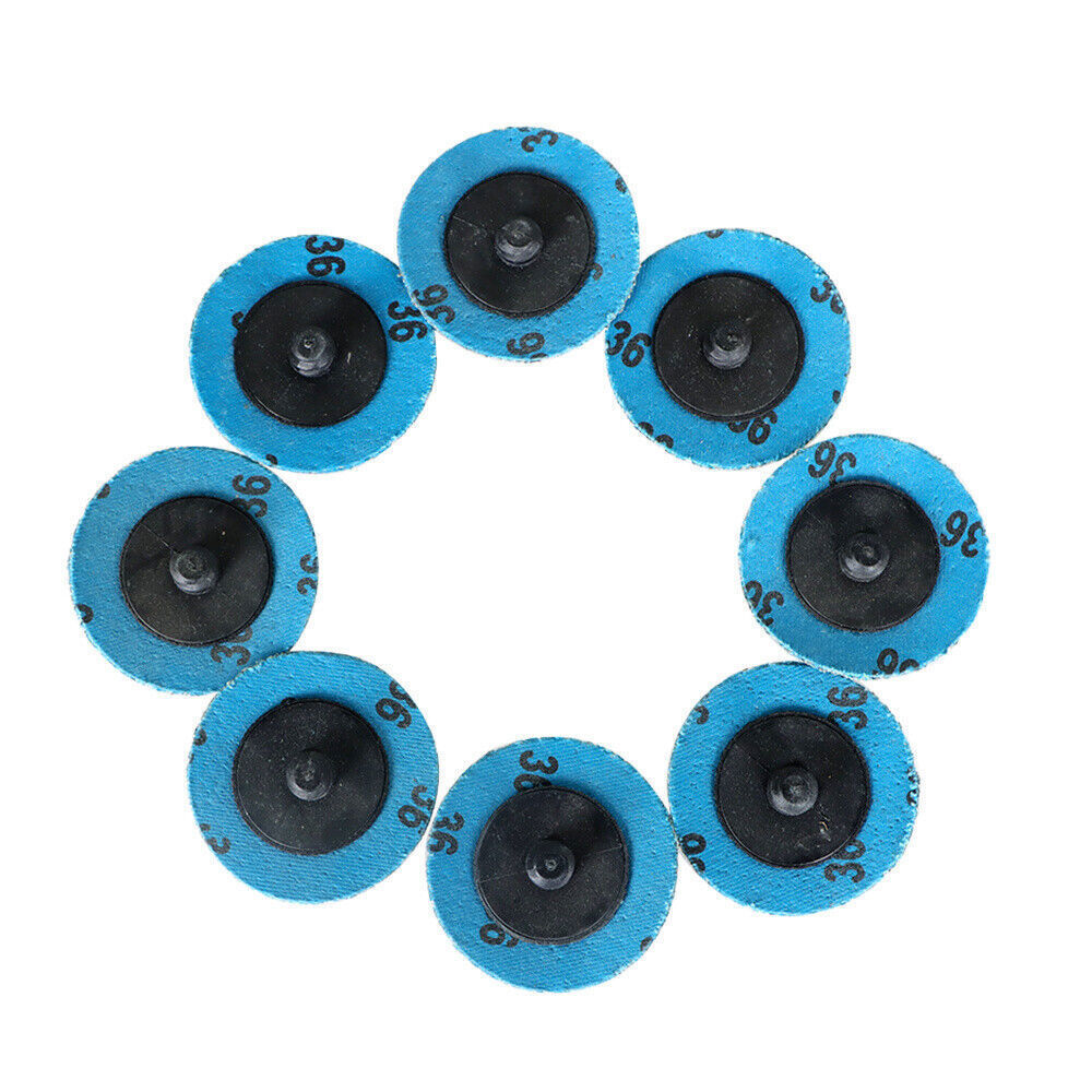 50 Pieces 2" 36 Grit Zirconia Roll Lock Die Grinder Sanding Grinding Disc New
