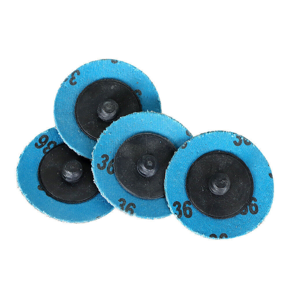 50 Pieces 2" 36 Grit Zirconia Roll Lock Die Grinder Sanding Grinding Disc New