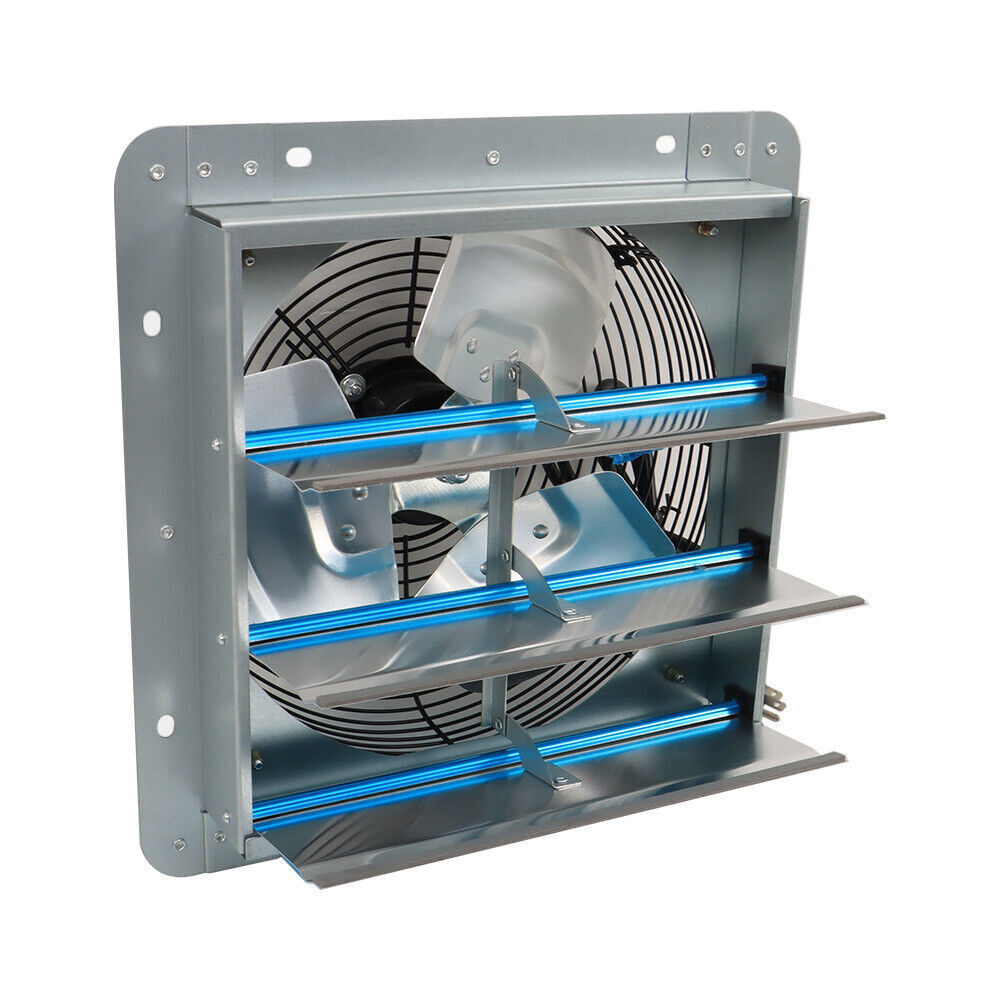 12 Inch Shutter Exhaust Fan For Attic Shed Garage Aluminum High Speed 1800CFM