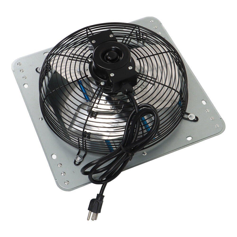 12 Inch Shutter Exhaust Fan For Attic Shed Garage Aluminum High Speed 1800CFM
