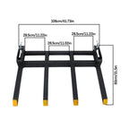 42" Clamp on Heavy Duty Debris Fork for Tractor Skid Steer Buckets Trash Forks