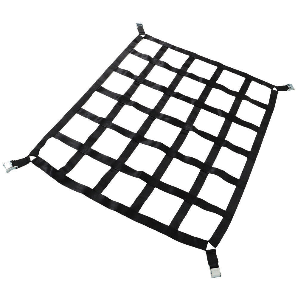 42" x 50" 1100lb Heavy Duty Cargo Net w/Cam Buckles & S-Hooks For Pickup Trucks