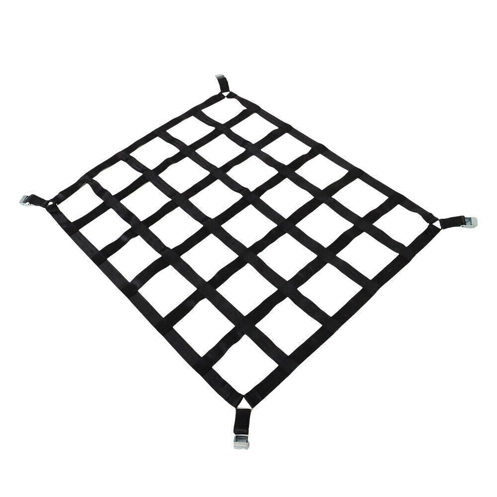 42" x 50" 1100lb Heavy Duty Cargo Net w/Cam Buckles & S-Hooks For Pickup Trucks