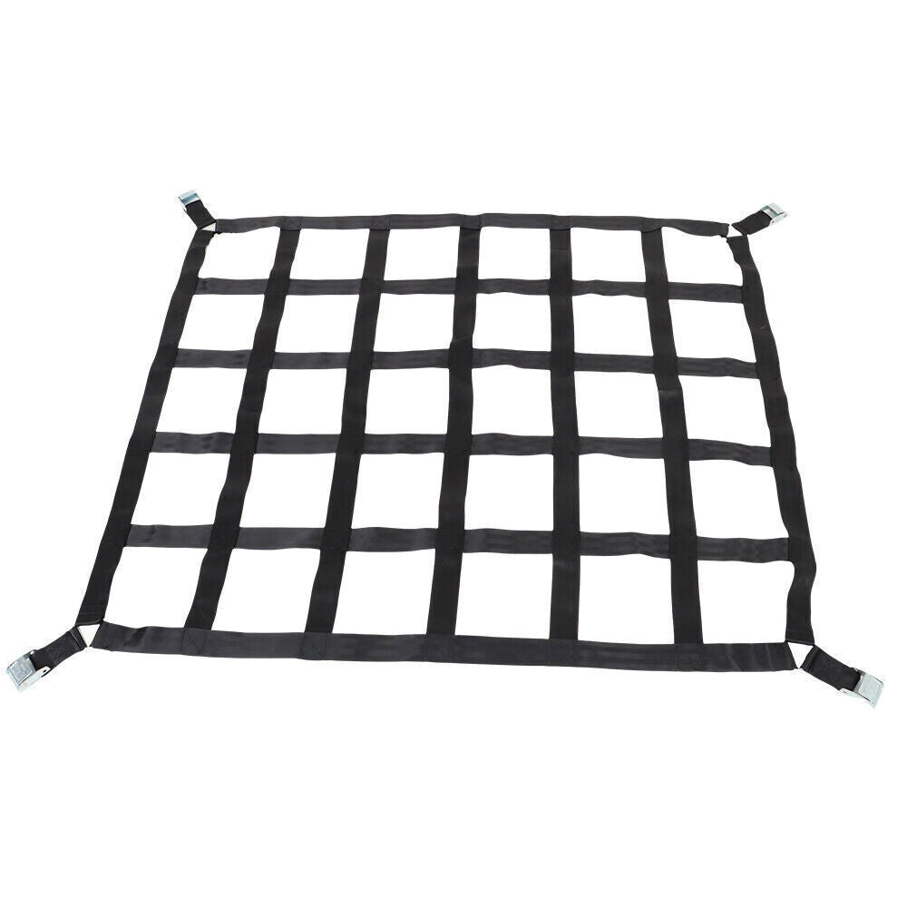 42" x 50" 1100lb Heavy Duty Cargo Net w/Cam Buckles & S-Hooks For Pickup Trucks