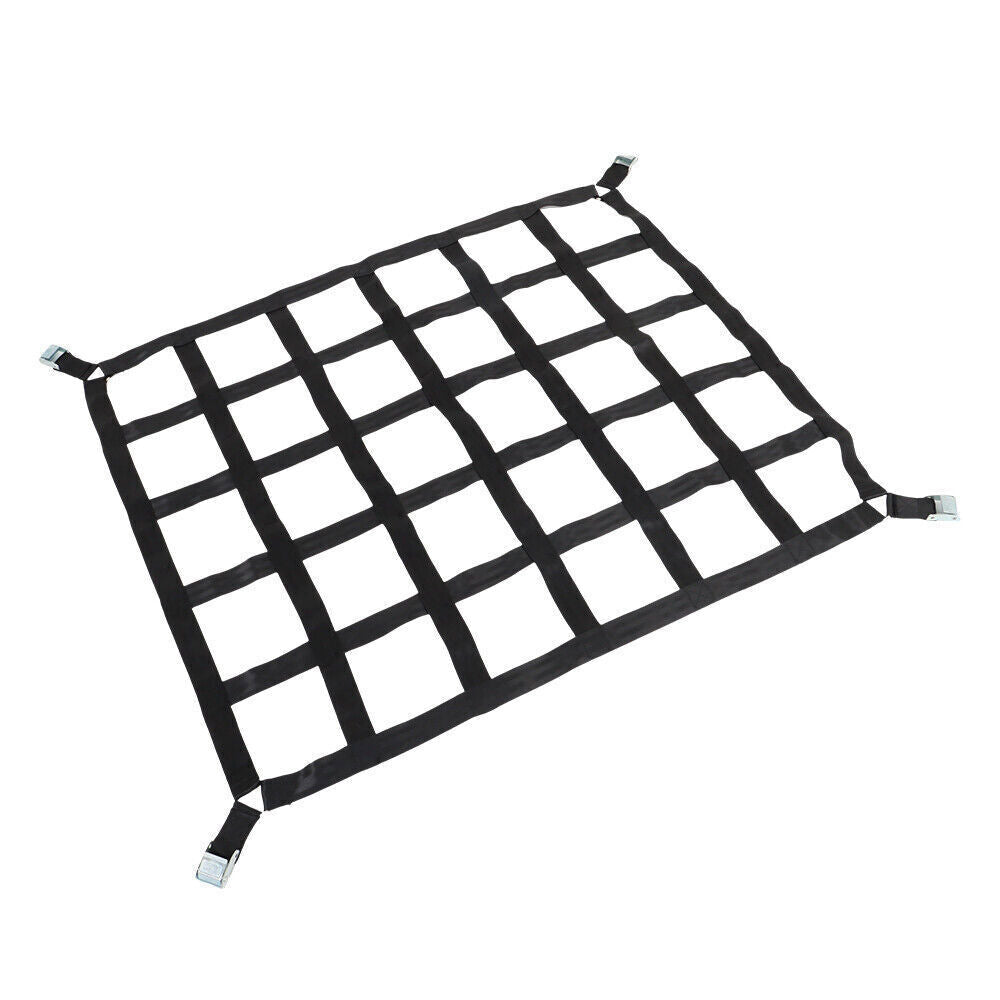 42" x 50" 1100lb Heavy Duty Cargo Net w/Cam Buckles & S-Hooks For Pickup Trucks