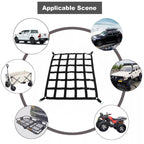 42" x 50" 1100lb Heavy Duty Cargo Net w/Cam Buckles & S-Hooks For Pickup Trucks