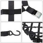 42" x 50" 1100lb Heavy Duty Cargo Net w/Cam Buckles & S-Hooks For Pickup Trucks