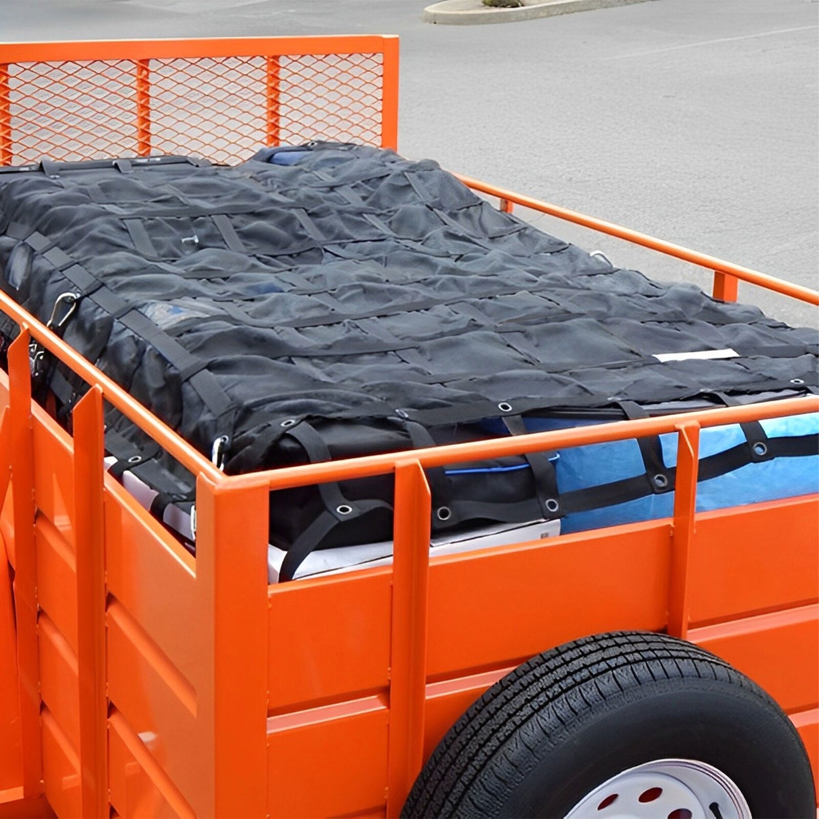 42" x 50" 1100lb Heavy Duty Cargo Net w/Cam Buckles & S-Hooks For Pickup Trucks