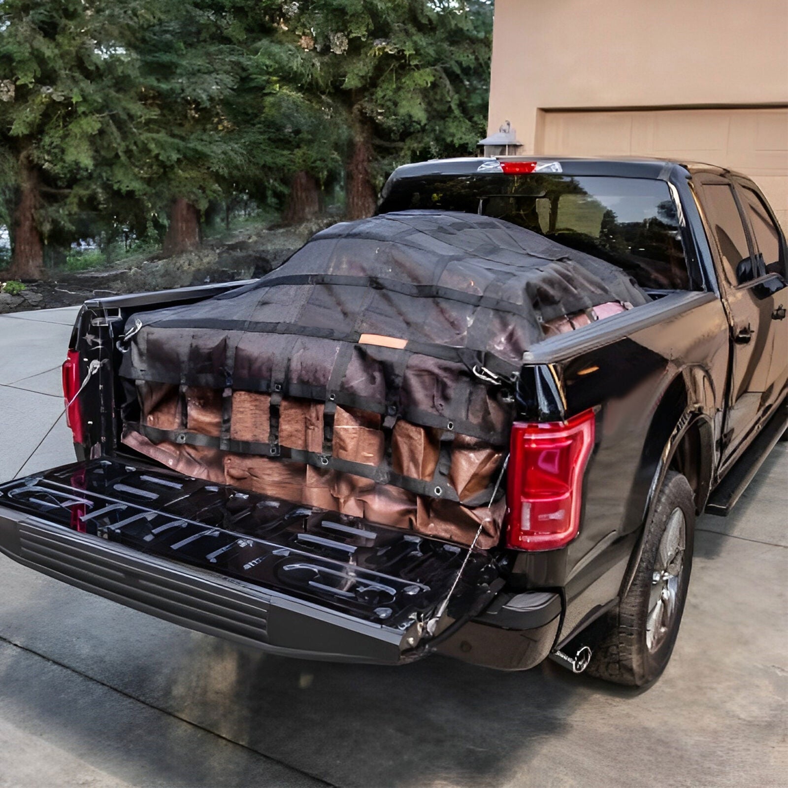 42" x 50" 1100lb Heavy Duty Cargo Net w/Cam Buckles & S-Hooks For Pickup Trucks