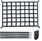 42" x 50" 1100lb Heavy Duty Cargo Net w/Cam Buckles & S-Hooks For Pickup Trucks