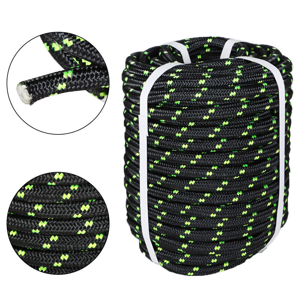1/2" × 200' Bull Rope Double Braid Polyester Rope 6180Lbs Breaking Strength