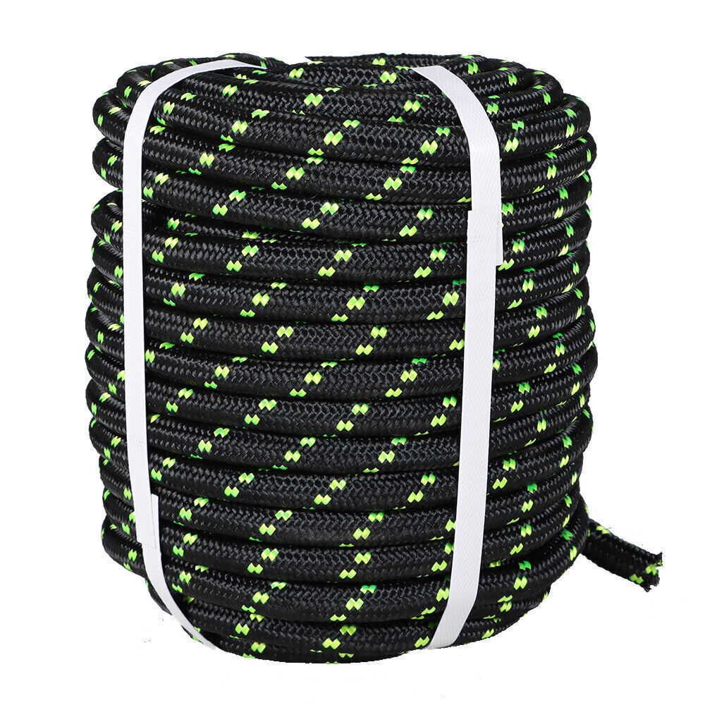 1/2" × 200' Bull Rope Double Braid Polyester Rope 6180Lbs Breaking Strength