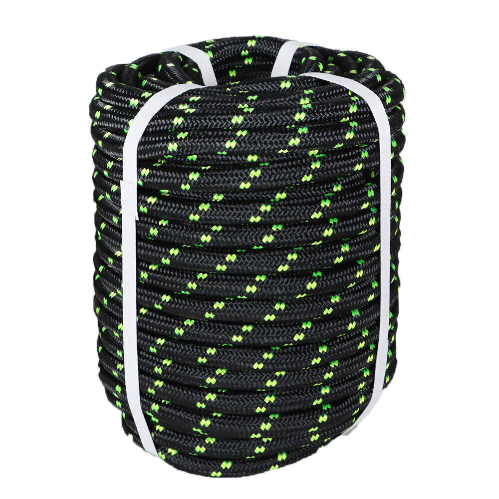 1/2" × 200' Bull Rope Double Braid Polyester Rope 6180Lbs Breaking Strength