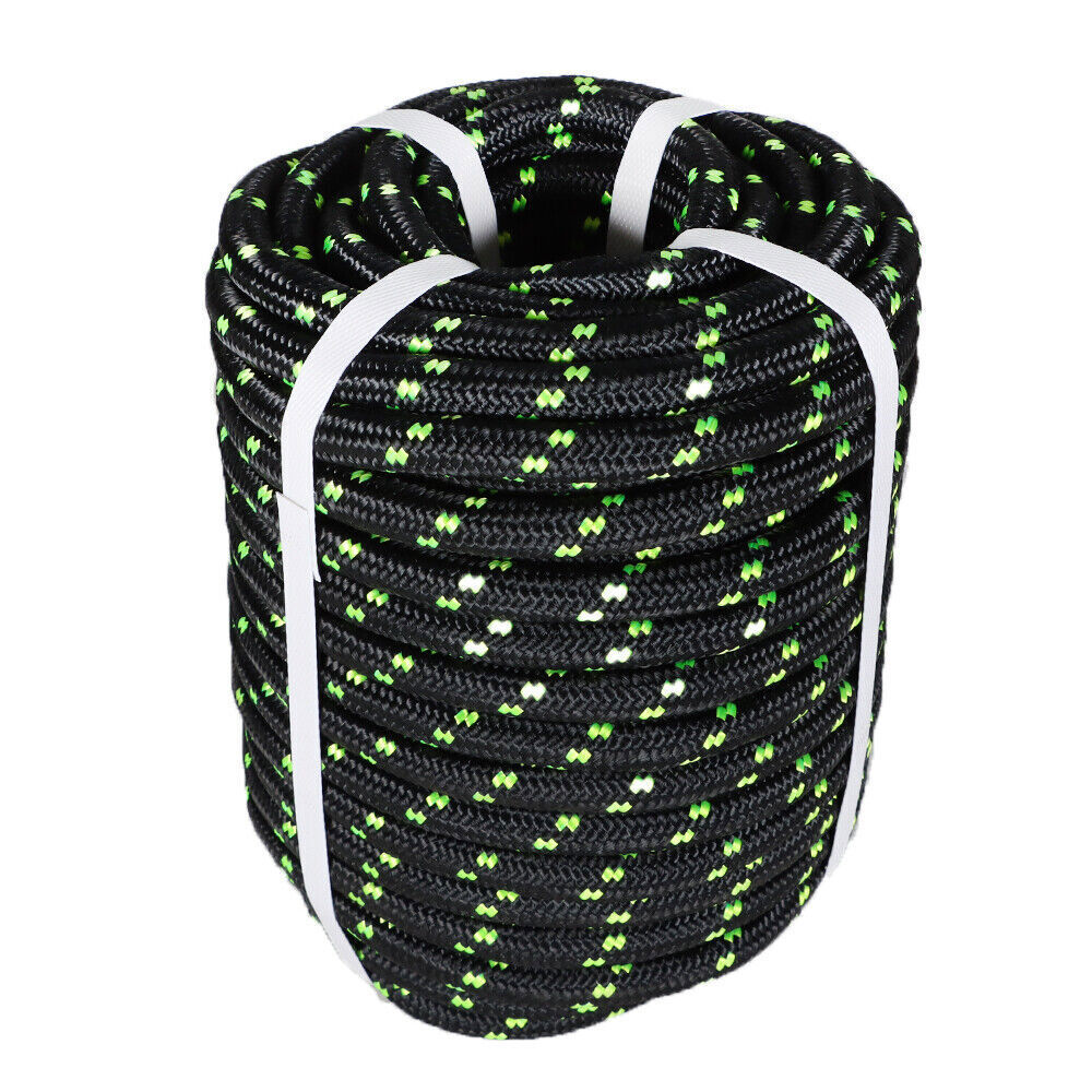 1/2" × 200' Bull Rope Double Braid Polyester Rope 6180Lbs Breaking Strength